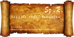 Szijjártó Ruszalka névjegykártya